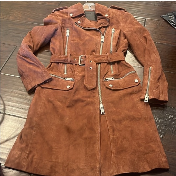 Worn Once! ALL SAINTS ‘Chilltern’ Suede Jacket - Picture 9 of 9